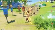 Do not attack the blue scarecrow (Image via Genshin Impact)